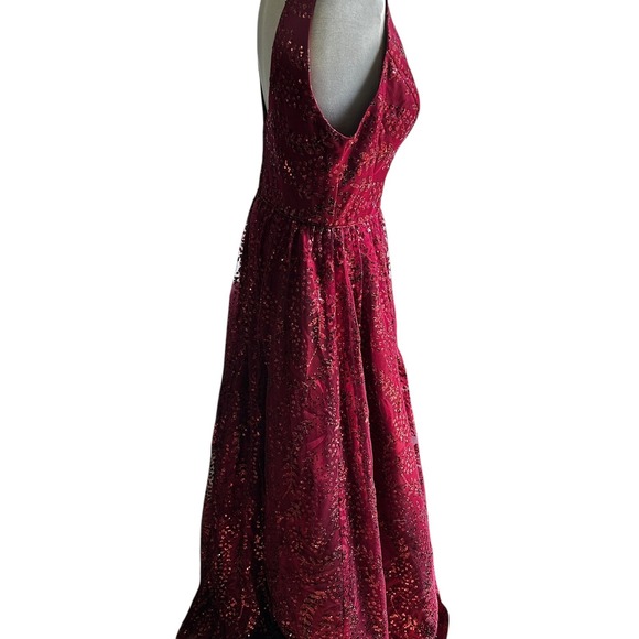 Blondie Nites Wine Gown Sequin Formal Party Size 13 Prom Elegant Evening NWT - Picture 7 of 14